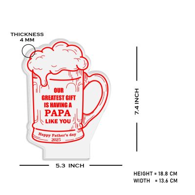 Beer Mug Design Acrylic Table lamp gifr for Father's Day with Multicolored Light
